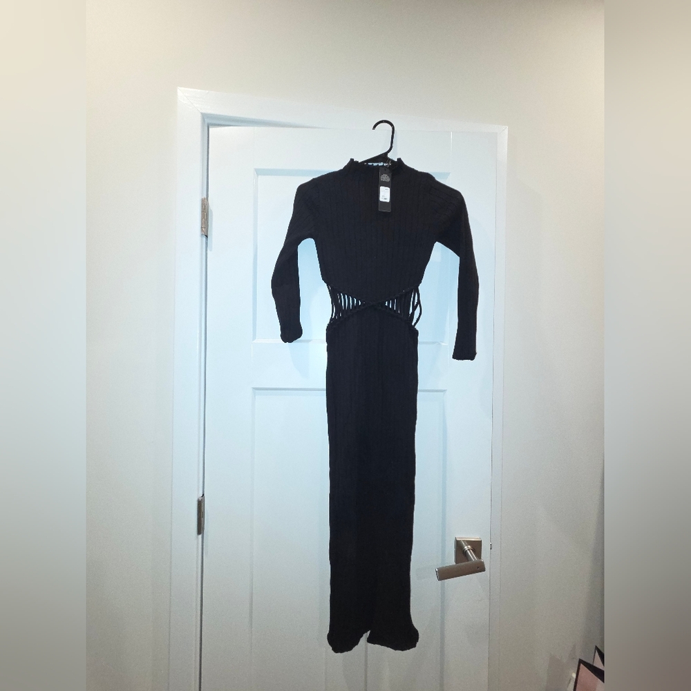 Fashion Nova Midi Length Black Women's Dress